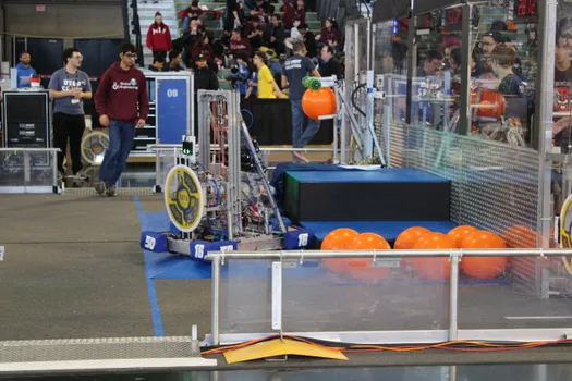 Our 2019 robot "Denny" in action at the 2019 Hudson Valley Regional